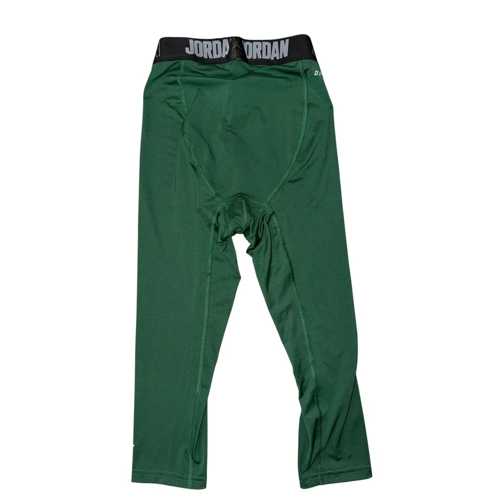 Jordan Training Dri-FIT Compression Tights Mens Medium Green Leggings 885868  N2